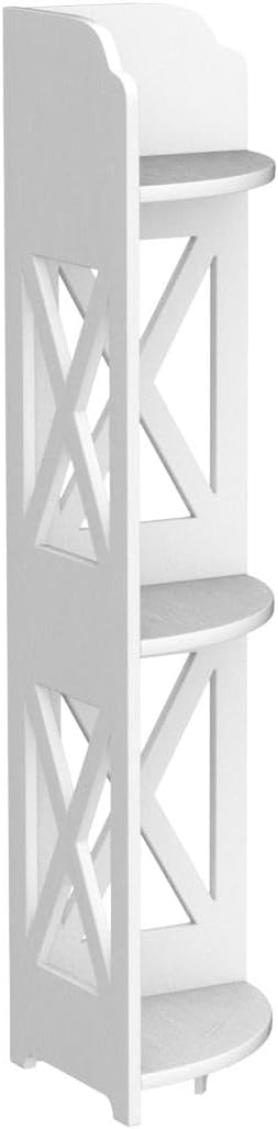 TuoxinEM Corner Shelves for Bathroom Storage, Waterproof Toilet Paper Holder Stand, White...