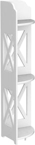 TuoxinEM Corner Shelves for Bathroom Storage, Waterproof Toilet Paper Holder Stand, White...