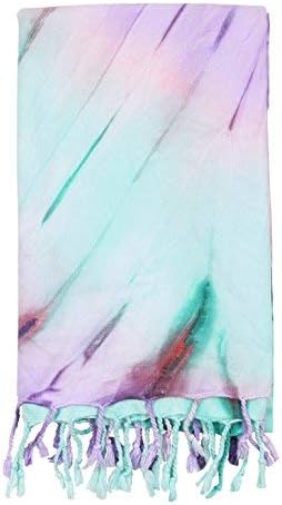 Brand Tie Dye Pestemal Turkish Beach Towel, 33 Inch X 65 Inch Beach Towel Bath Pool Yoga Pilates Picnic Blanket Tapestry - (Multicolor)...