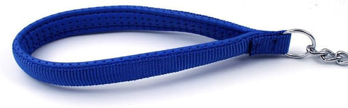 Metal Chain Heavy Duty Dog Leash, Chew Proof Dog Leash with Soft Handle for Over 50 lbs Large Size Pets Walking(4 ft. x 4.0 mm Blue)...