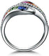 925 Sterling Silver Fashion Natural Ruby Sapphire Emerald Ring 18K Gold Plated Diamond Rainbow Gemstone Women's Ring CZ Eternity Engagement Weddin...