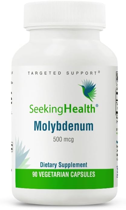 Seeking Health Molybdenum - Supplement with Molybdenum Glycinate Chelate - Supplement Supports Sulfite Metabolism & Cellular Health - Vegetarian a...