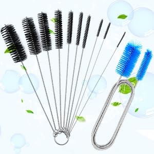 11pcs Long Pipe Cleaner Set, Flexible Drain Brush, Flexible Long Drain Brush Extra Long Flexible Tube Cleaning Brush Fridge Cleaning Tool for Clea...