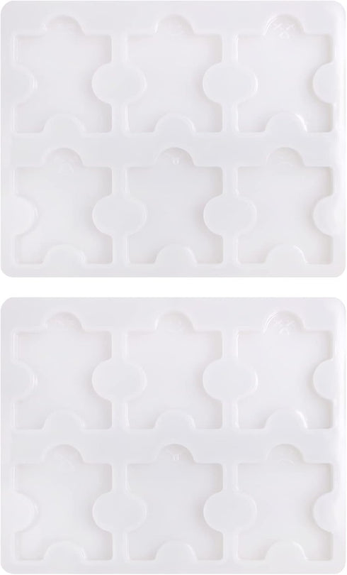 Puzzle Piece Silicone Chocolate Molds, Building Blocks Epoxy Resin Molds for Cake Decoration Cupcake Topper Candy Ice Cube Trays Wax Bombs Clay...
