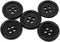 AKOAK 50 Pcs/Set 20mm DIY Button Colorful Candy Color Four-Eye Children's Clothing Buckle Work Clothes Button (Black)...