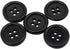 AKOAK 50 Pcs/Set 20mm DIY Button Colorful Candy Color Four-Eye Children's Clothing Buckle Work Clothes Button (Black)...