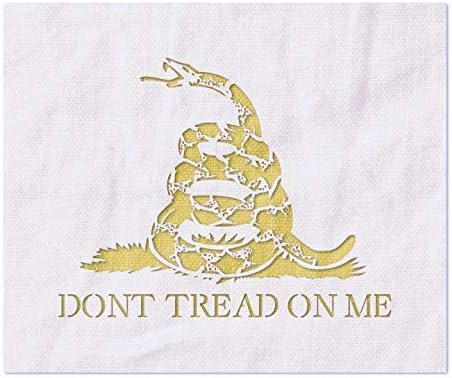 Large US Military Flag Stencil for Painting on Wood, Fabric, Walls, Airbrush + More | Reusable10-14 inch Mylar Template (Don't Tread On Me)...