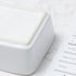 Candy Color Ceramic Paper Clip Holder for Desk Cute Paperclips Dispenser 3.5Inch Square Paper Clips Organizer Binder Clip Holder (White Paper Clip...