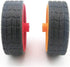 10pcs Toys Car Wheels 30mm Rubber Tire for DIY Model Toy Accessories (Orange)...