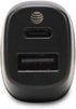 AT&T Dual Port 32W USB-C and USB-A Fast Charging Bullet Car Charger for Apple iPhone, Google Pixel, and Samsung Galaxy (Black, 32W)...
