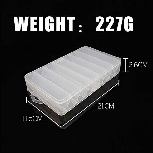OriGlam Fishing Lure Box Tackle Storage Trays Fishing Tackle Storage, Double Side 14 Compartments, Waterproof Accessory Box Fishing Lure Bait Hook...