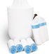 Small Trash Bag, 1.2 Gallon Garbage Bags for Bathroom 75 Counts, 1 Gallon Trash Can liners with Drawstring, Blue Strap Basket Liners, Mini Trash B...