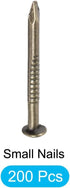 Small Nails (1.5x19mm) 200pcs, Carbon Steel Tiny Hardware Nails - for Household Woodworking, Bronze Tone...