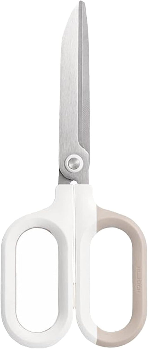 Multipurpose Scissors, Comfort-Grip Handles Sharp Scissors for Office Home School Craft Sewing Fabric Supplies (7", White-1)...