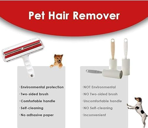 Pet Hair Remover -Cat and Dog Hair Remover for Couch Lint -Roller for Pet Hair - Furniture, Carpet, Car Seat, Reusable Pet Hair Roller with Self-C...