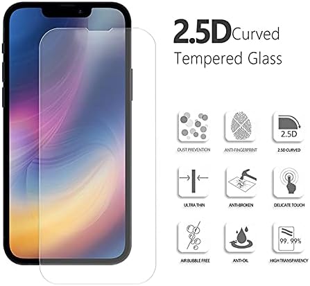 2 Pack Tempered Glass Screen Protectors for iPhone 13, iPhone 13 Pro, iPhone 13 Pro Max (iPhone 13 Pro)...