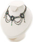 Peacock Victorian Beaded Choker...