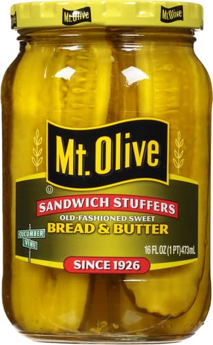 MT. OLIVE Sandwich Stuffers, Bread & Butter Jar, 16 oz...
