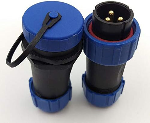 SP21 2Pin-12Pin Panel Mount 21mm Waterproof IP68 Circular Cable Connector Plug Socket,Aviation Cable Connector (3Pin)...