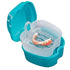 Coolrunner Denture Case, Denture Cup with Strainer, Denture Bath Box False Teeth Storage Box with Basket Net Container Holder for Travel, Retainer...