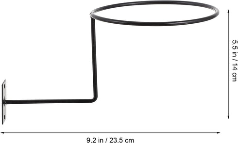 Kisangel 2 pcs Display Stand Soccer Storage Rack Basketball net Basketball Holder Rack Wall Basketball Hoop Black Shelf for Wall Exercise Ball Sta...