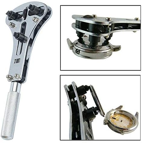 Professional Watch Wrench Screw Repair Set Kit, Watch Band Spring Bar Link Pin Adjustment, Back Case Removal Opener, Battery Cover Changing Replac...