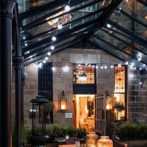 20 LED Crystal Globe Solar String Light Extra-Bright Outdoor Lights with 8 Lighting Modes Waterproof Solar Powered Patio Hanging Light for Garden ...