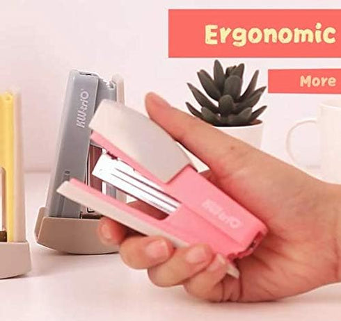 Cute Swing Stapler, 20-Sheet Capacity, with 1000 Staples (Pink)...