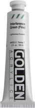 Golden Artist Colors,2 Oz Heavy Body Iridescent Color Acrylic Paint,Interference Green (fine)...
