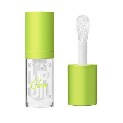 Beauty Glazed Big Brush Head Lip Oil, Ultra-Hydrating & Nourishing, Smooth Glossy Finish Lip Glow Oil, Shiny and Vegan Tinted Lip Gloss, Non-Stick...