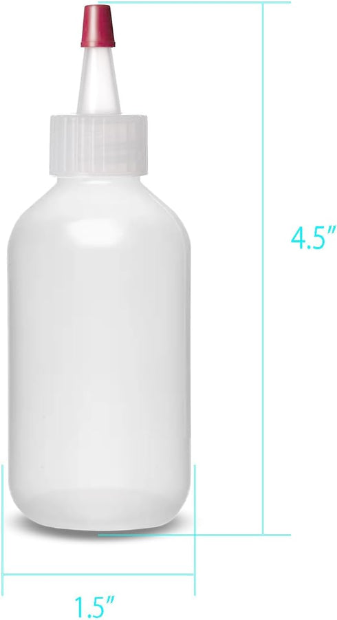 ljdeals 2 oz Plastic Squeeze Bottles with Yorker Caps, for condiments, hair color, glues, paints, craft, sauce and more…Pack of 6, BPA Free, Made ...