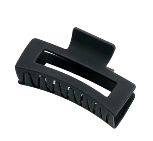 Navy Blue Haircare Duo: 8-inch Detangling Brush & 3.5-inch Matte Black Hairclip Set - Effortless Styling with Premium Nylon Bristles and Elegant C...