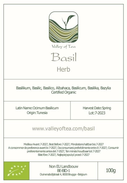 Basil Leaves Organic Culinary Herb - Perfect For Pesto - Sweet Basel - Dry Ocimum Basilicum - Basil Organic Dry Basil Leaves Basil Herb Basil Orga...