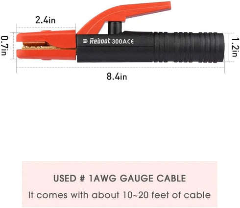 Reboot Welding Electrode Holder 300AMP Copper Heavy Duty Jaw Holding Plier Electrode Clamp of Welding Machine ARC Welder American Design...