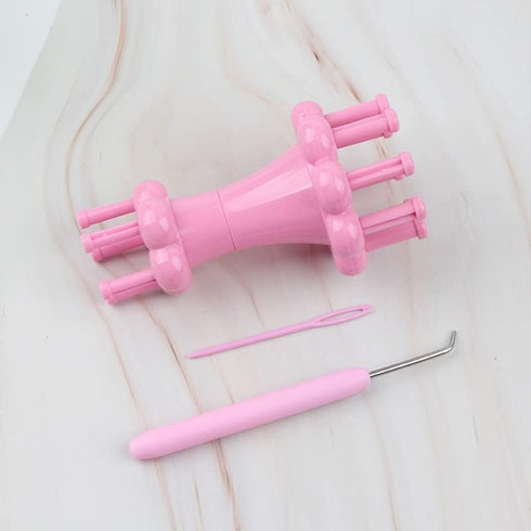 Ximimark 2 PCS DIY Spool Crochet Loom Mini Knitter Knitting Yarn Wool Rope Needle Hook Scarves Straps Making Craft Tools......