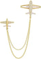 Dainty Airplane Brooch Pin for Women Girls Cubic Zirconia Rhinestone Chain Tassel Aircraft Plane Lapel Pin Dress Banquet Jackets Hats Scarf Access...