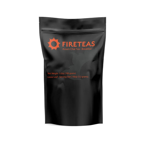 FIRE TEAS Organic Assam Breakfast Tea - Assam Black Tea, Cinnamon, Ginger, Cardamom, Cloves -...