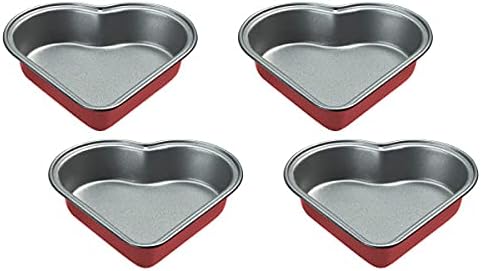 Cuisinart CMBM-4HRT1RD 4-pc Mini Heart Pan Set (Red)...