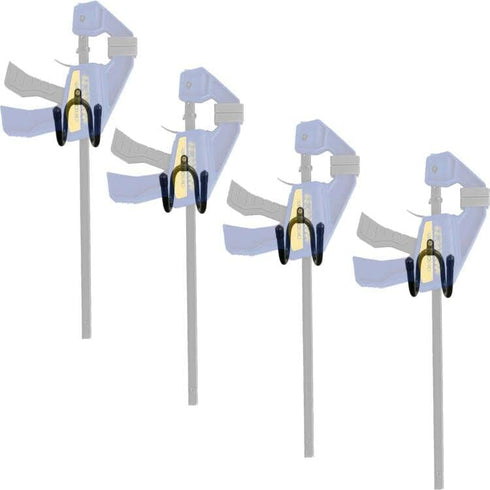 4 Pack Bar Clamp Wall Hanger Wall Storage Clip Bar Clamp Wall Rack Wall Mount Storage Utility Hooks, for Bar Clamp and other woodworking tools, Ha...