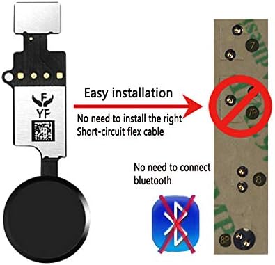 Latest Home Button Replacement for iPhone 7 7Plus 8 8Plus, Home Button Main Key Flex Cable Assembly Replacement with Repair Tools for iPhone 7 7P ...