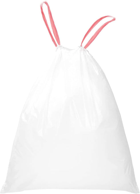 2.6 Gallon Trash Bag Drawstring, Small Garbage Bags 2.6 Gal, 1.18Mil Thickness, 40x50cm, 4.9g/pcs, Pack of 22, Unscented, Clear...