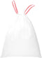 2.6 Gallon Trash Bag Drawstring, Small Garbage Bags 2.6 Gal, 1.18Mil Thickness, 40x50cm, 4.9g/pcs, Pack of 22, Unscented, Clear...