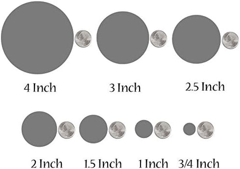 Playfully Ever After Charcoal Gray, Cocoa Brown, Turquoise Blue & White Craft Felt Circles (Mixed Size Pack - 56pc)...