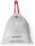 Brabantia PerfectFit Trash Bags (Size J/5.3-6.6 Gal) Thick Plastic Trash Can Liners with Drawstring Handles (40 Bags)...