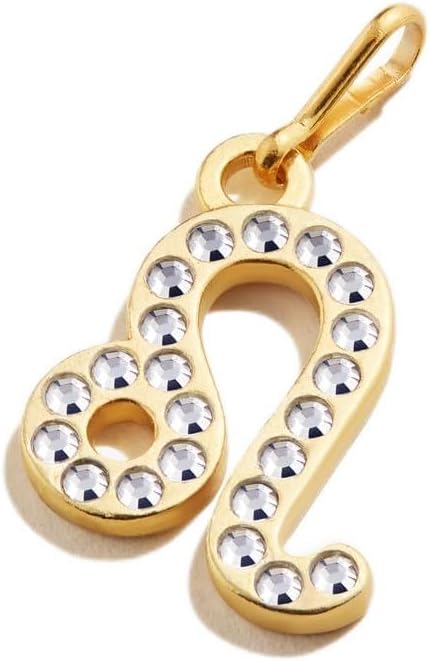 Alex and Ani Zodiac Leo Pavé Crystal Charm Chain Station, Leo, 14kt Gold Plated Over Sterling Silver, Clear Crystals, Charm Size 0.44 in Width by ...