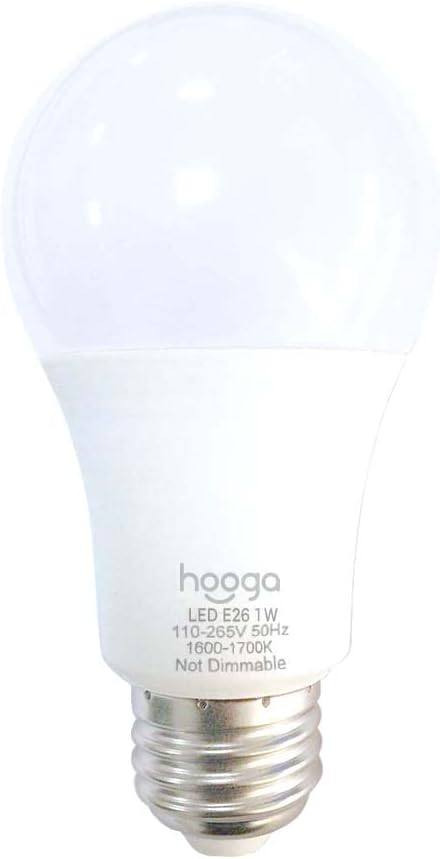 hooga Sleep Light Bulb, Amber Light Bulbs for Sleep Therapy, Blue Light Blocking, 1600K Dim Light Bulbs 7W Equivalent, Mood Soothing Light, E26 A1...