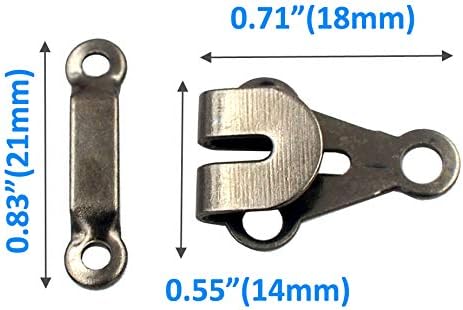 DGOL 100 Pairs Copper Invisible Sew on Hooks and Bar Snap Fasteners Sewing Eyes Closure Clips Silver and Gunmetal...