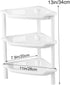 STOBAZA 3 Shelf Layer Stand Home Plastic Shelves Corner Storage Kitchenwhite Basket Organizer Small Household Desk Bathroom for Rack...
