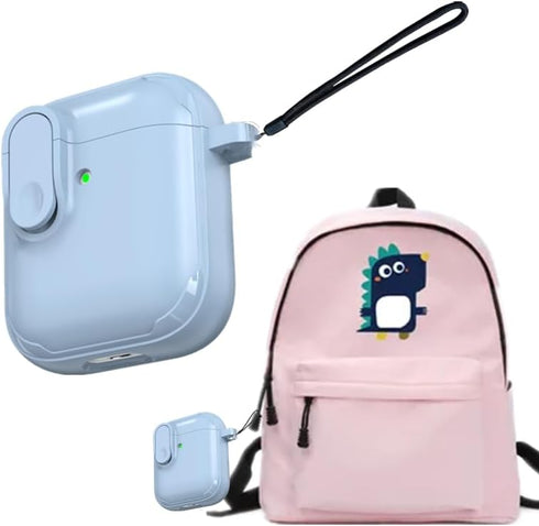 Compatible AirPods 1 AirPods 2 Case Cover with Cleaning Pen Kit, Anti-Fall Lock Design, TPU Drop Protection, Front LED Visible Cover with Rope for...