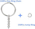 50 Pcs NANSSY 1 Inch/25mm Split Keyrings with Chain Silver Keychain Ring, Key Chains Rings Parts with Open Jump Ring and Connector...